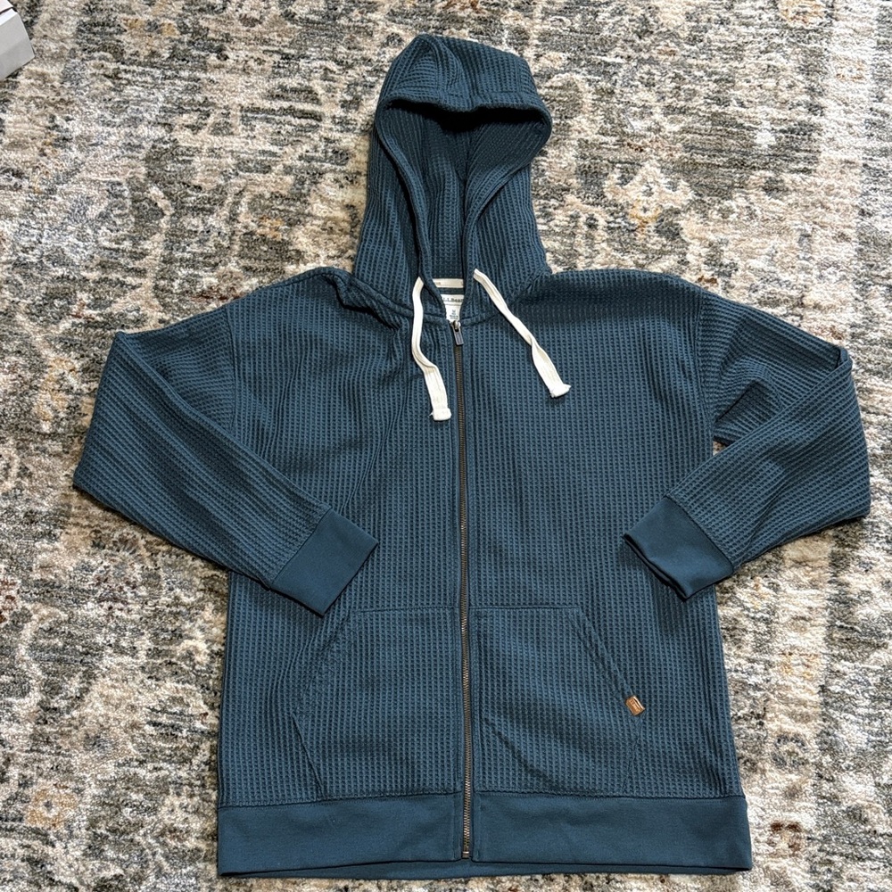 Women’s waffle knit zip up hoodie LL Bean